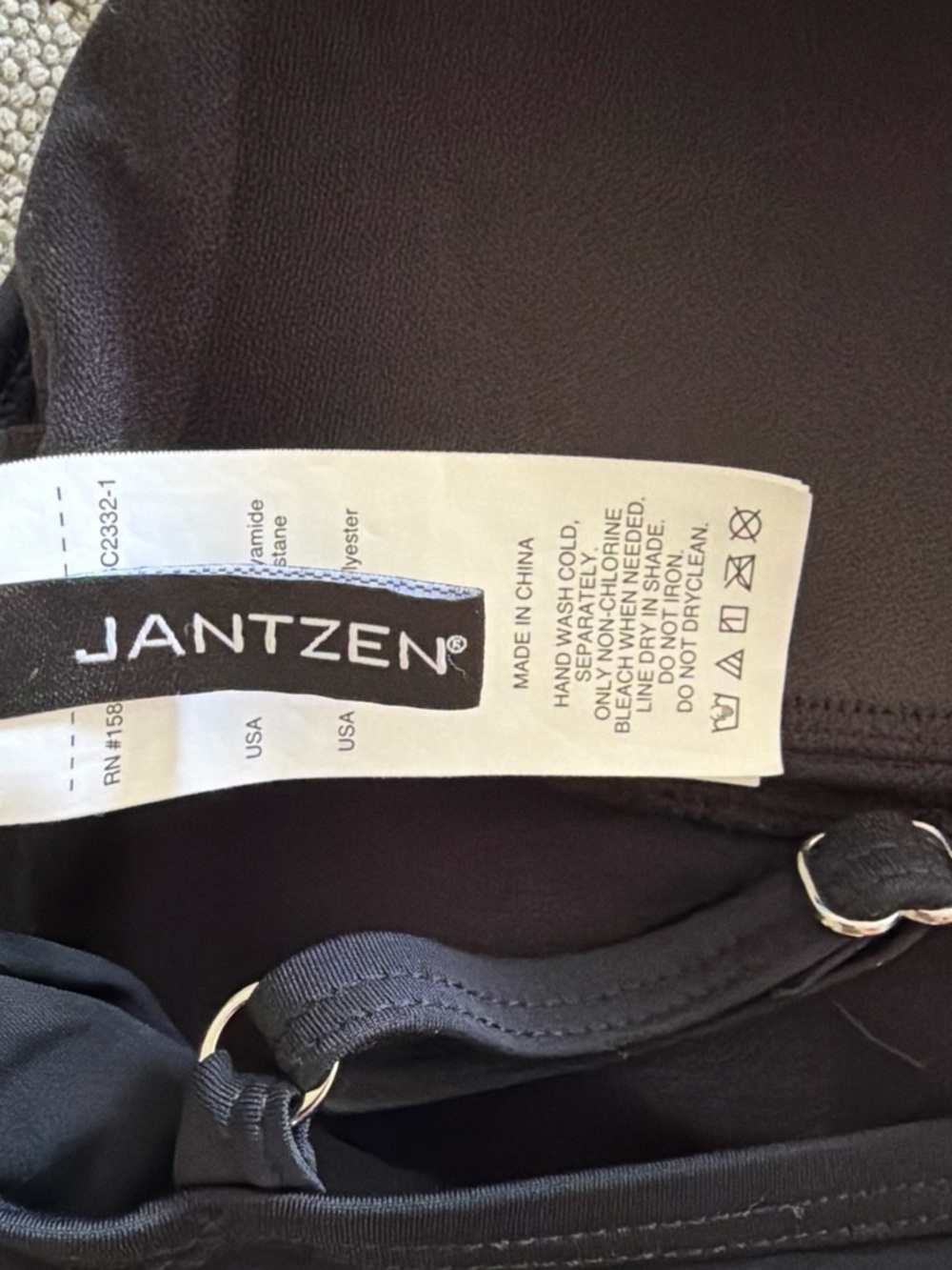 Jantzen Black Strappy One-Piece Swimsuit - Picture 5 of 6